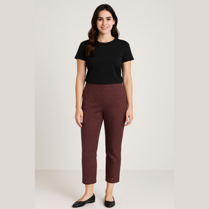 Loft Petite pink and black flat front side zip capris, size 00P, NWOT